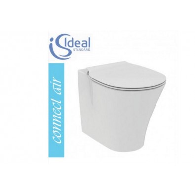 Vaso Connect Air Ideal Standard.Connect Air Vaso A Terra Aquablade Filo Muro Ideal Standard Bianco Con Sedile Chiusura Rallentato Italia Ceramiche Roma